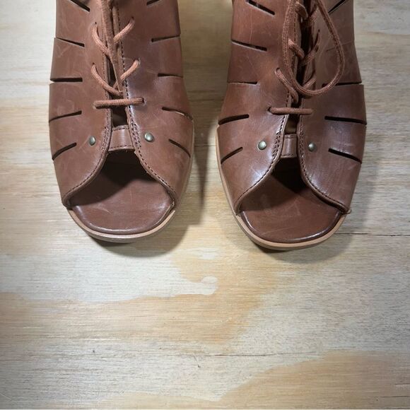 Paul Green Cosmo Lace Up Leather Bootie Sandals Women’s Size 8.5 - Picture 5 of 8